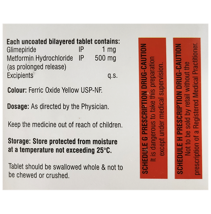 Metafin-G 1 Tablet PR