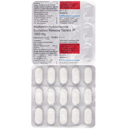 Metafort 1000 Tablet SR - Classic Derma
