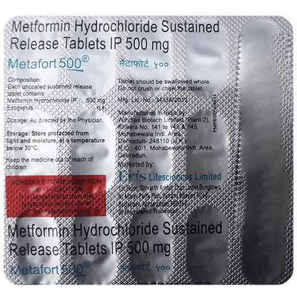 Metafort 500 Tablet SR - Classic Derma