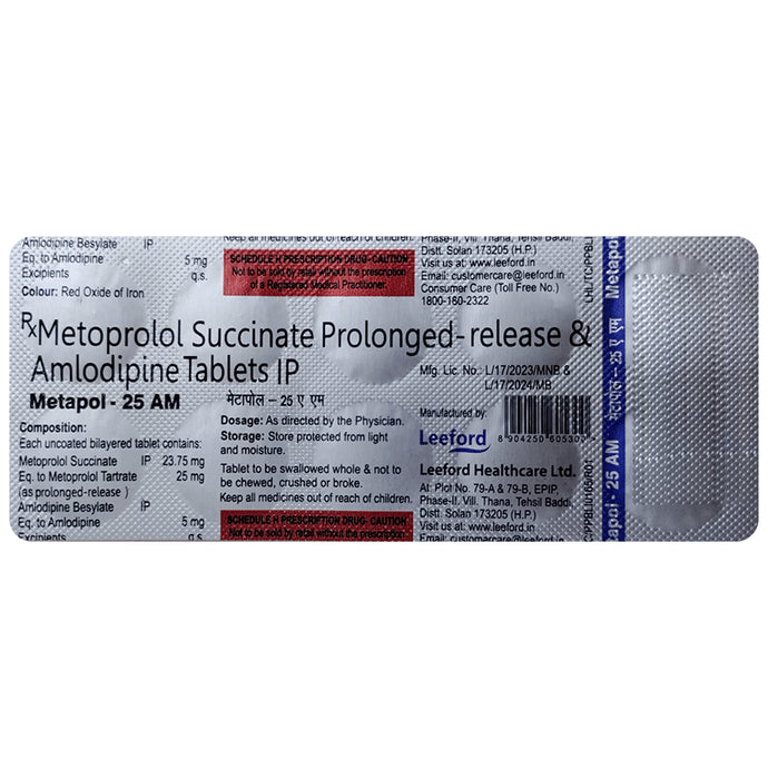 Metapol 25 AM Tablet PR