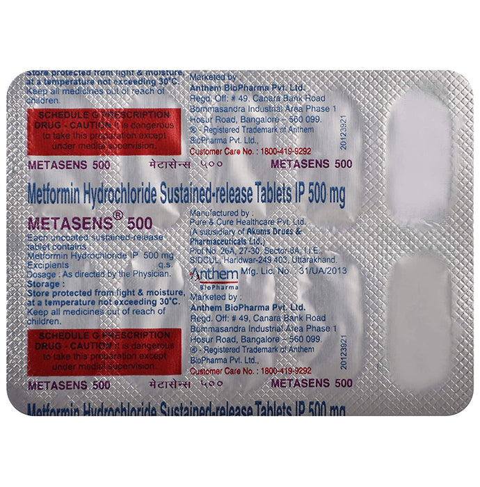 Metasens 500 Tablet SR