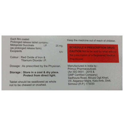 Metcure 25mg XR Tablet