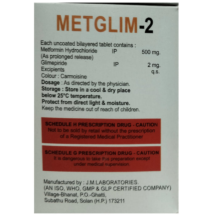 Metglim 2 Tablet PR