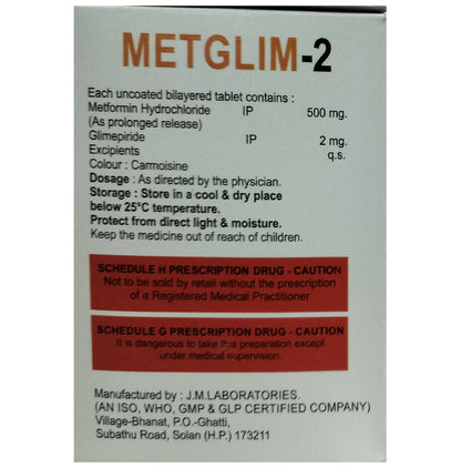 Metglim 2 Tablet PR