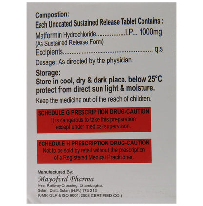 Metmeh 1000 Tablet SR