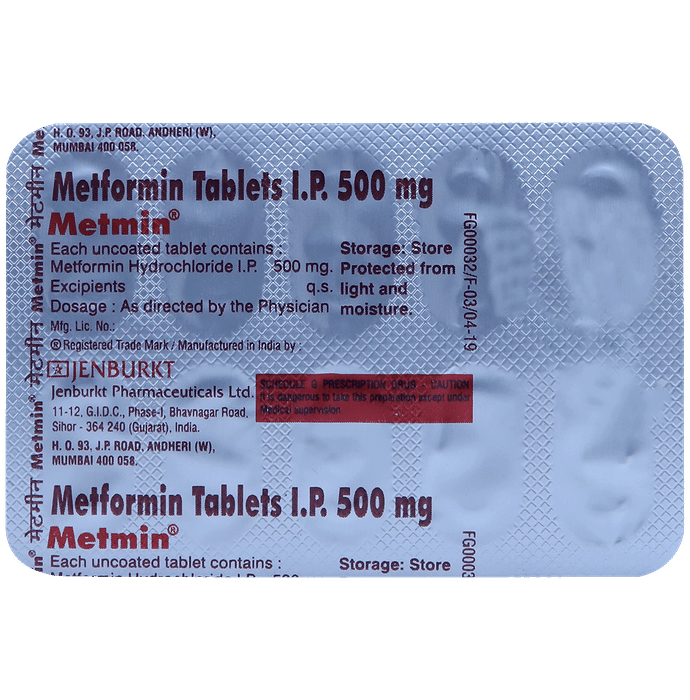 Metmin 500mg Tablet