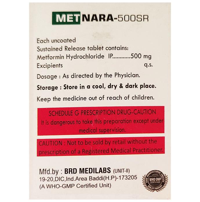 Metnara 500SR Tablet