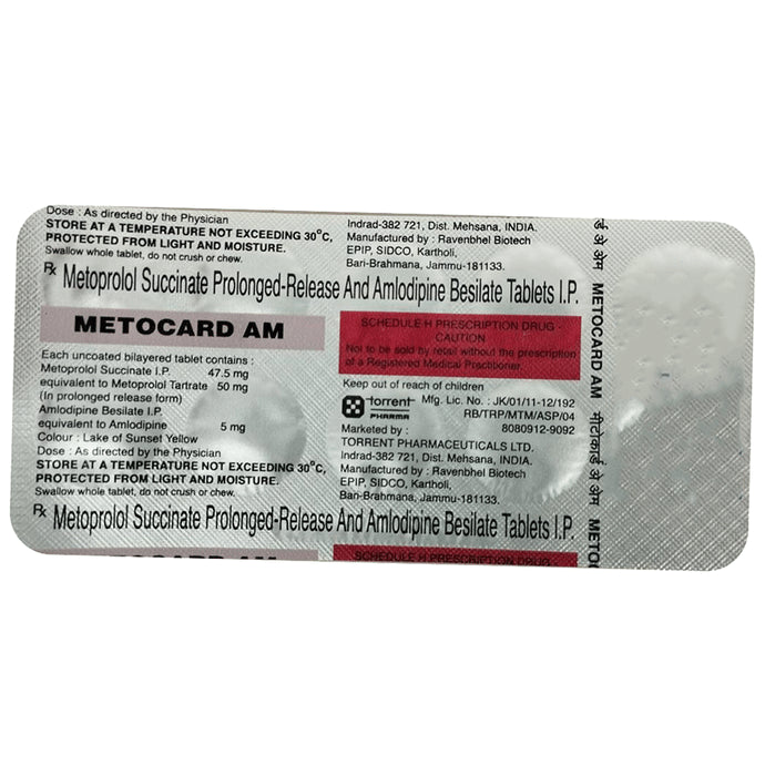 Buy Metocard AM Tablet PR Online | Classic Derma – Classic Derma-UAE