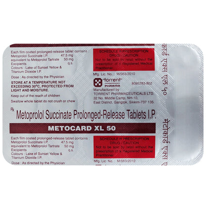 Metocard XL 50 Tablet - Classic Derma