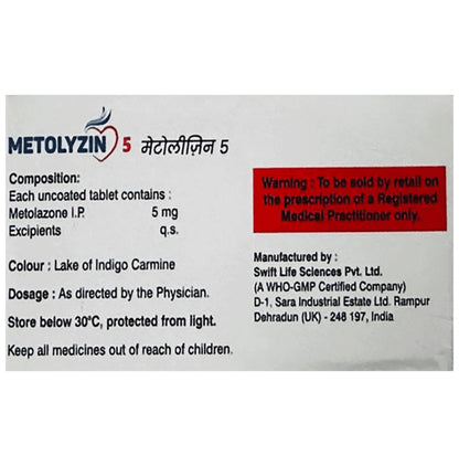 Metolyzin 5 Tablet