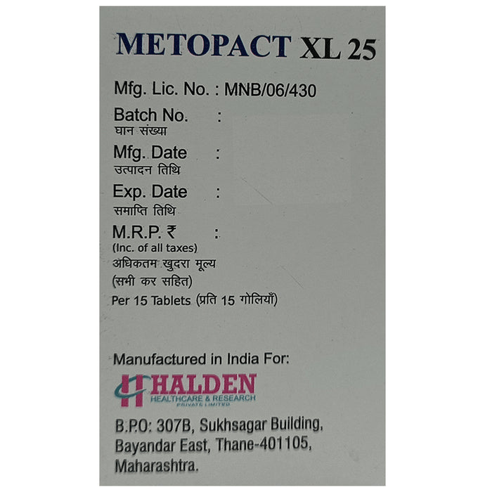 Metopact XL 25 Tablet