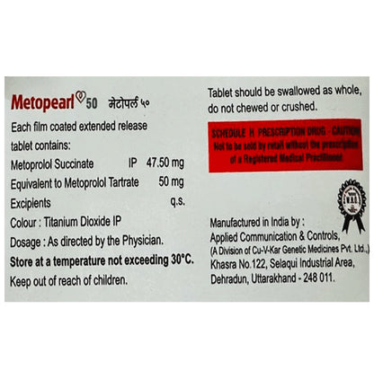 Metopeart 50 Tablet ER