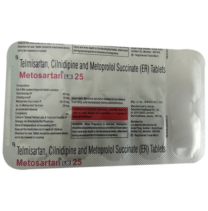 Metosartan LN 25 Tablet ER
