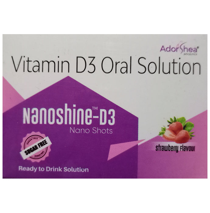 Nanoshine-D3 Nano Shots (5ml Each) Sugar Free Strawberry - Classic Derma