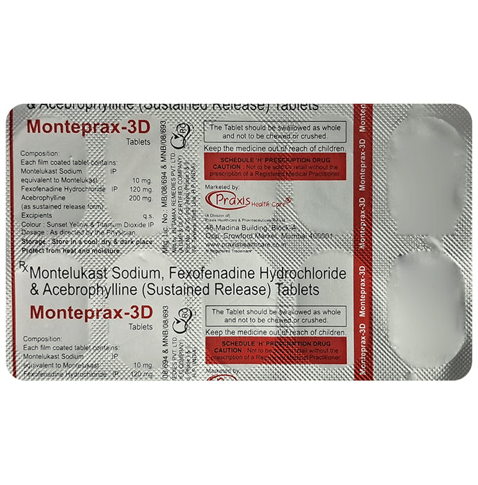 Monteprax-3D Tablet SR - Classic Derma