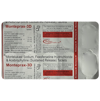 Monteprax-3D Tablet SR - Classic Derma