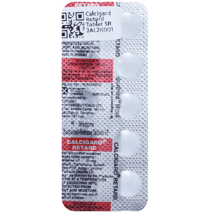 Calcigard 20mg Retard Tablet SR