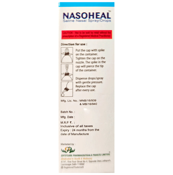 Nasoheal Saline Nasal Spray/Drop