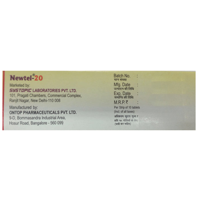 Buy Newtel 20 Tablet Online | Classic Derma – Classic Derma-UAE