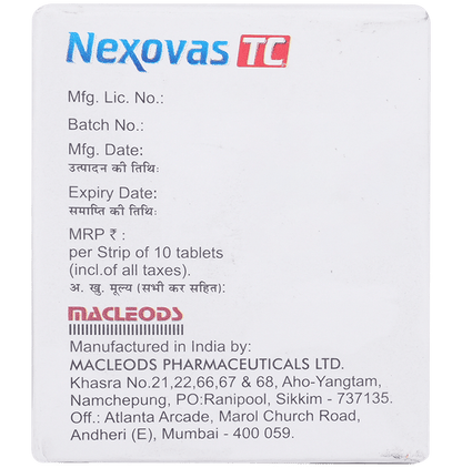 Nexovas TC 40mg/10mg/12.5mg Tablet
