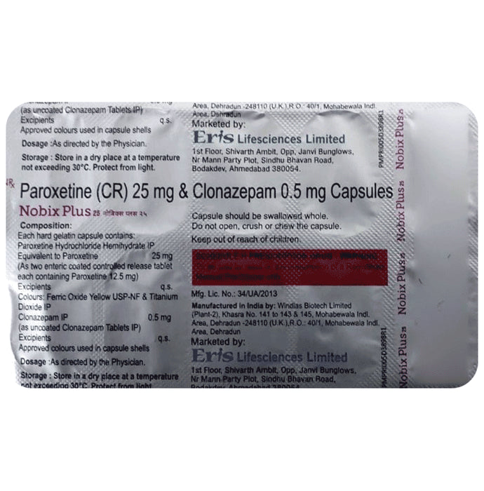 Nobix Plus 25 Capsule CR - Classic Derma