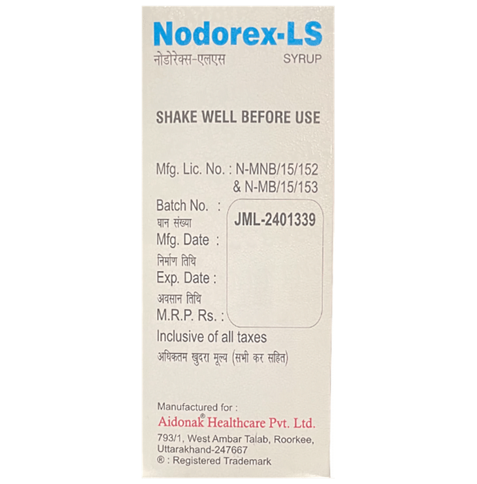 Nodorex-LS Strawberry Sugar Free Syrup
