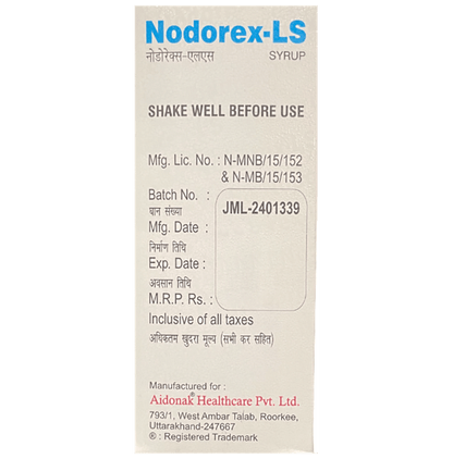 Nodorex-LS Strawberry Sugar Free Syrup