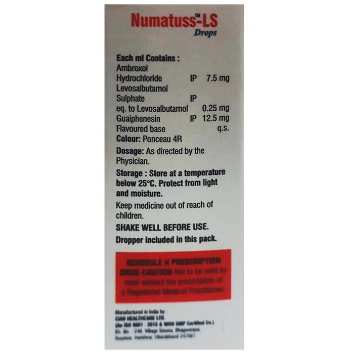 Numatuss-LS Oral Drops Raspberry