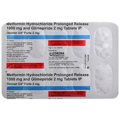 Obimet GX Forte 2mg Tablet PR