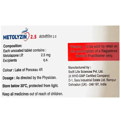 Metolyzin 2.5 Tablet