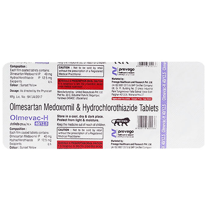 Olmevac-H 40/12.5 Tablet