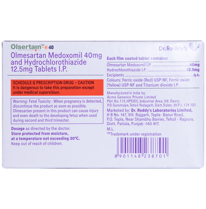 Olsertain-H 40 Tablet