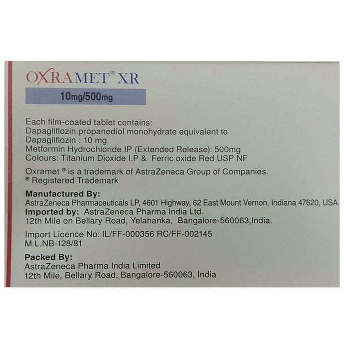 Oxramet XR 10mg/500mg Tablet