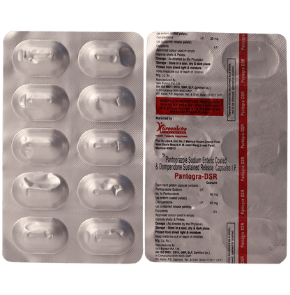 Pantogra D 30mg/40mg Capsule SR - Classic Derma