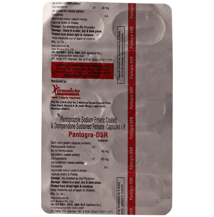 Pantogra D 30mg/40mg Capsule SR