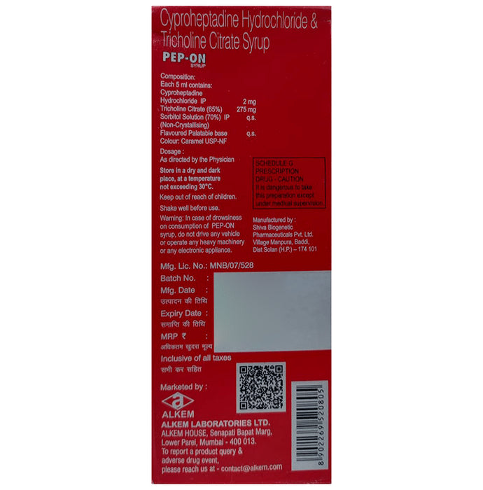 Buy Pep-ON Syrup Mixed Fruit Sugar Free Online | Classic Derma ...