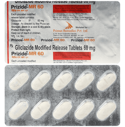 Prizide 60mg Tablet MR - Classic Derma