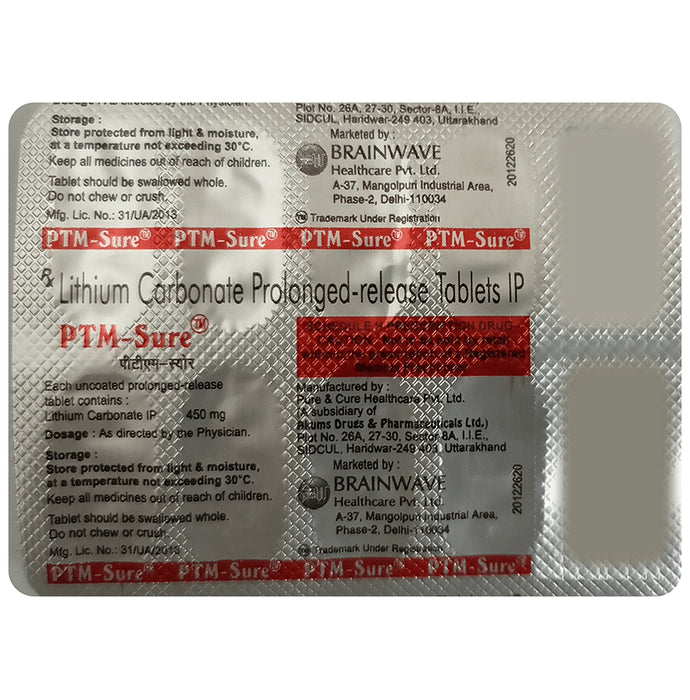 PTM Sure 450mg Tablet PR