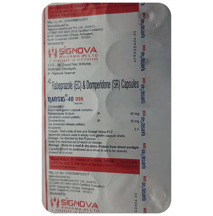 Rabsig 30mg/40mg Capsule SR - Classic Derma
