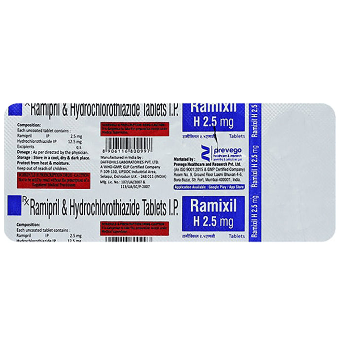 Ramixil H 2.5mg Tablet - Classic Derma