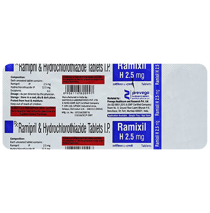 Ramixil H 2.5mg Tablet - Classic Derma