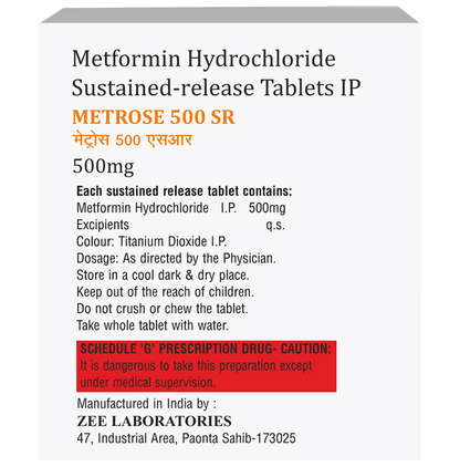 Metrose 500mg Tablet SR