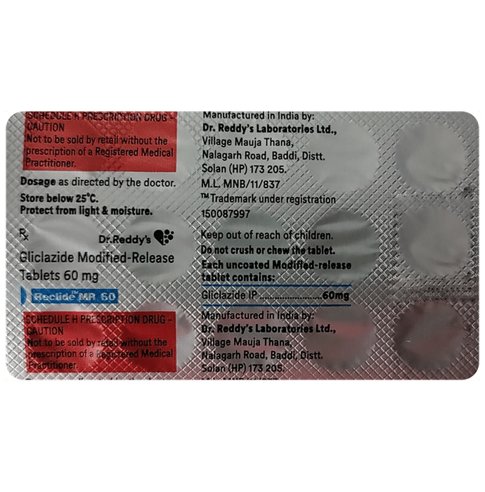 Reclide MR 60 Tablet