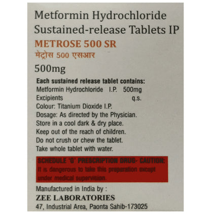 Metrose 500mg Tablet SR