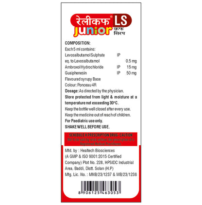 Relicuf LS Junior Cough Syrup