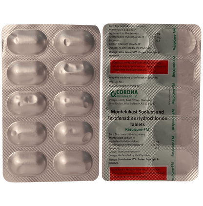 Respicure FM 10 mg/120 mg Tablet - Classic Derma