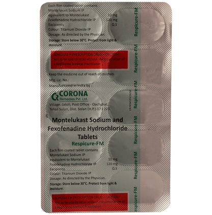 Respicure FM 10 mg/120 mg Tablet