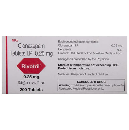 Rivotril 0.25mg Tablet