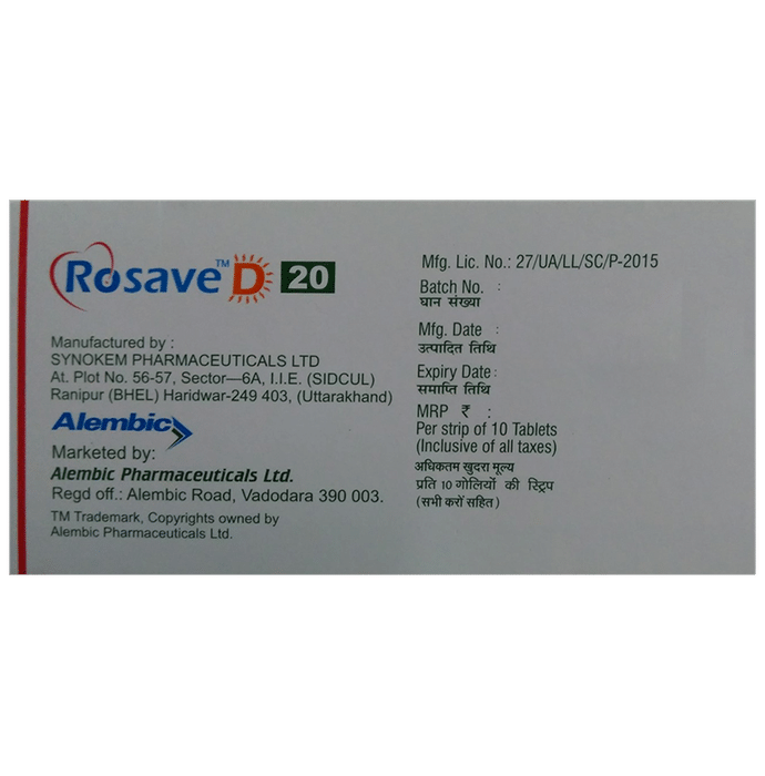 Rosave D 20 Tablet