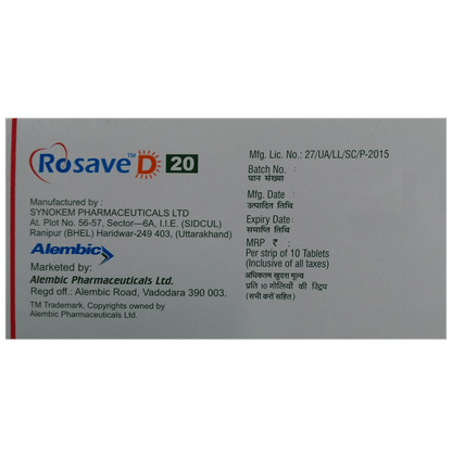 Rosave D 20 Tablet